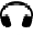 Symbol für kabelgebundenes Headset mit Bügelmodul