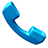 Blaues Telefonsymbol