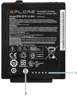 Bouton de vérification de la batterie