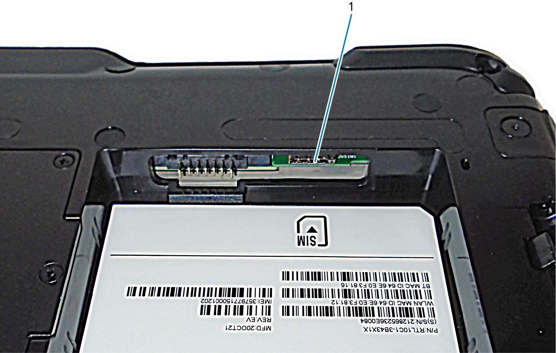 Слот SIM-карты устройства L10ax с поддержкой WWAN