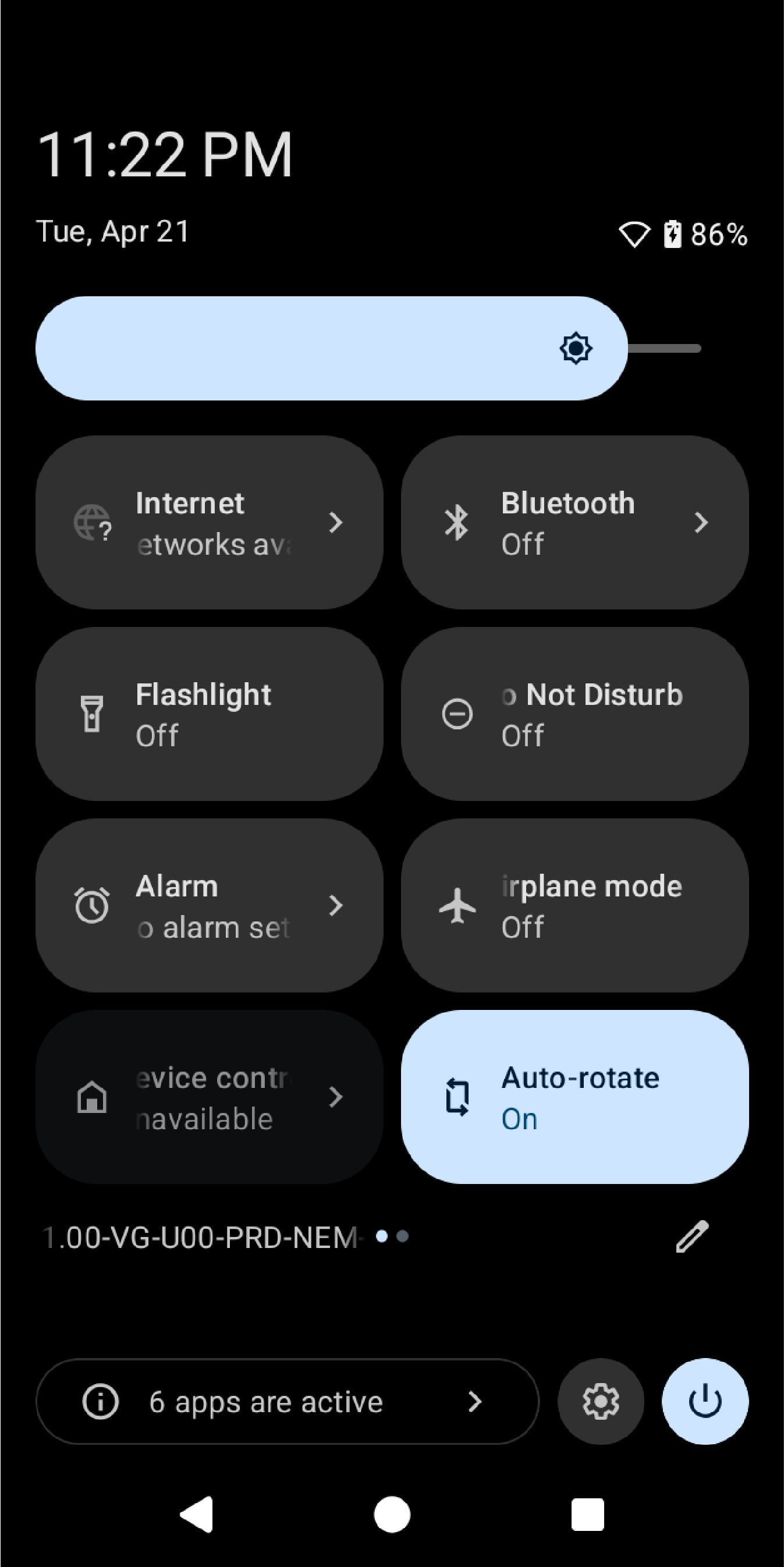 Quick Access Panel