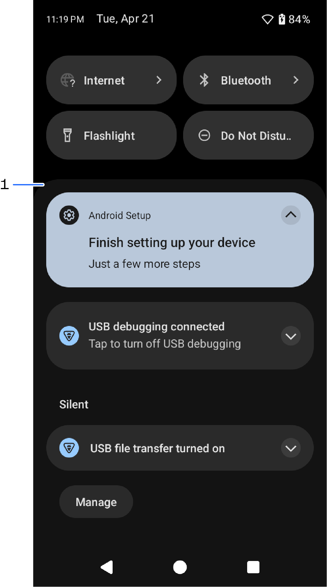 tc22r notification panel