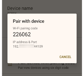 Image of Pair with device screen.