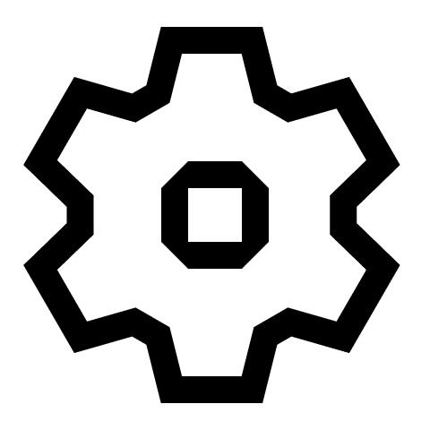 A gear icon.