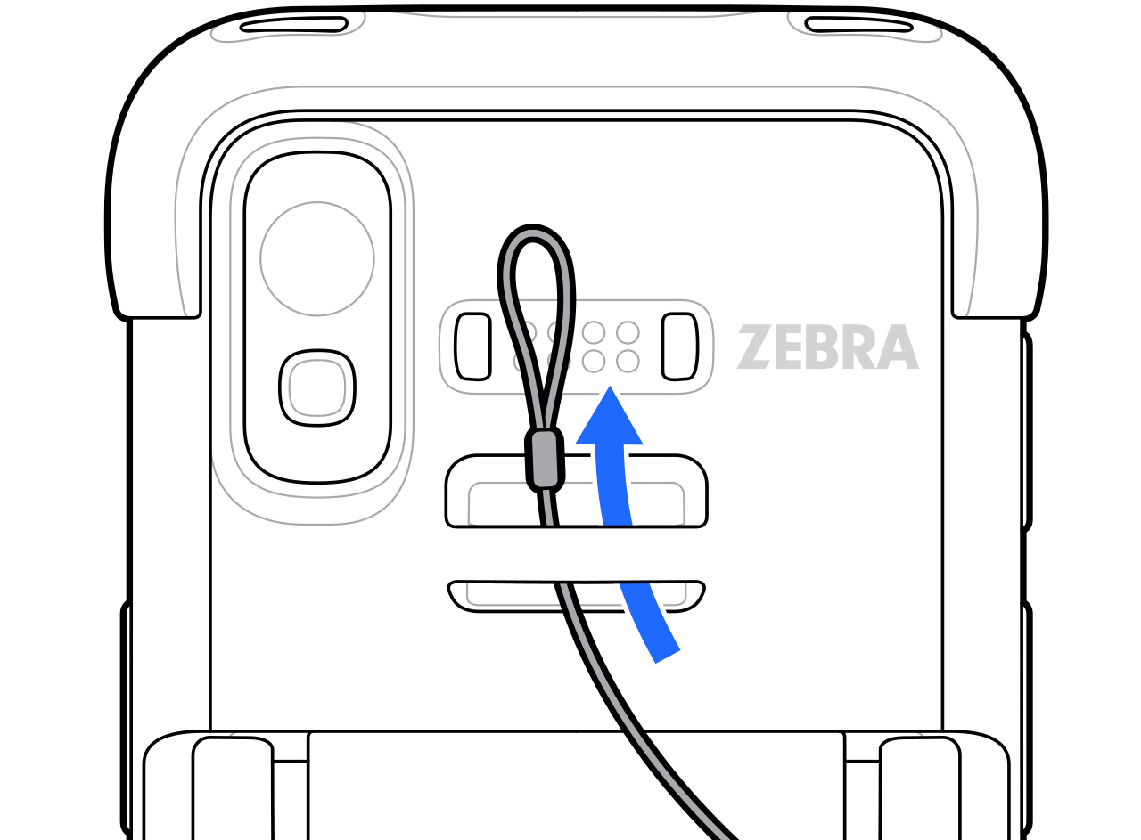 Image of installing tether to stylus.