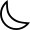 Night Light Icon is a quarter moon