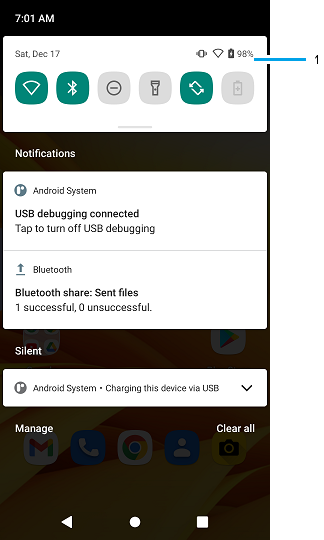 notification panel