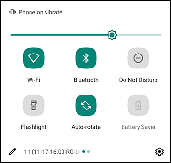 quick access panel