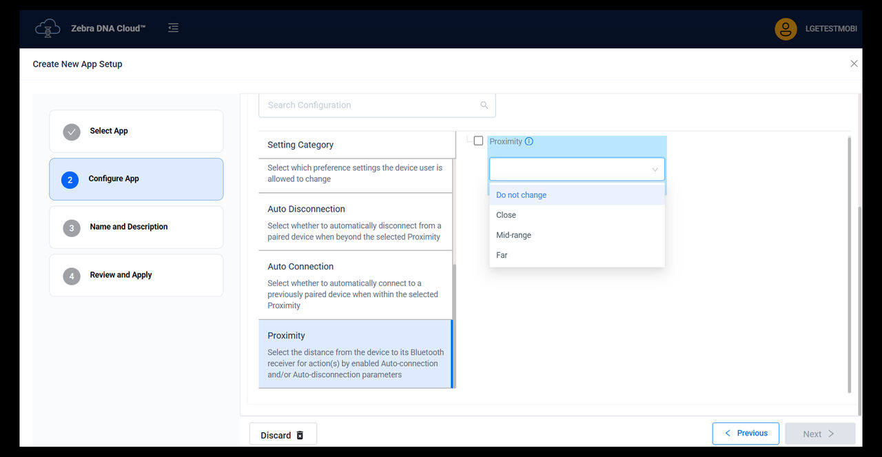 zebra dna cloud installed applications tab