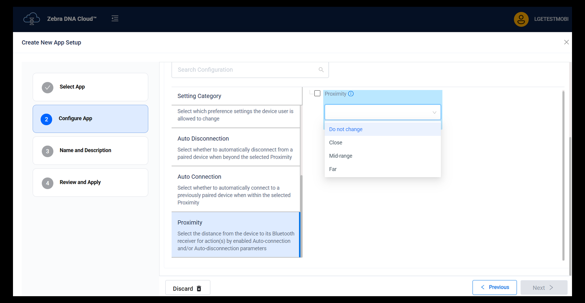 zebra dna cloud installed applications tab