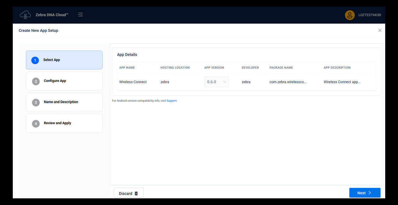 zebra dna cloud application details