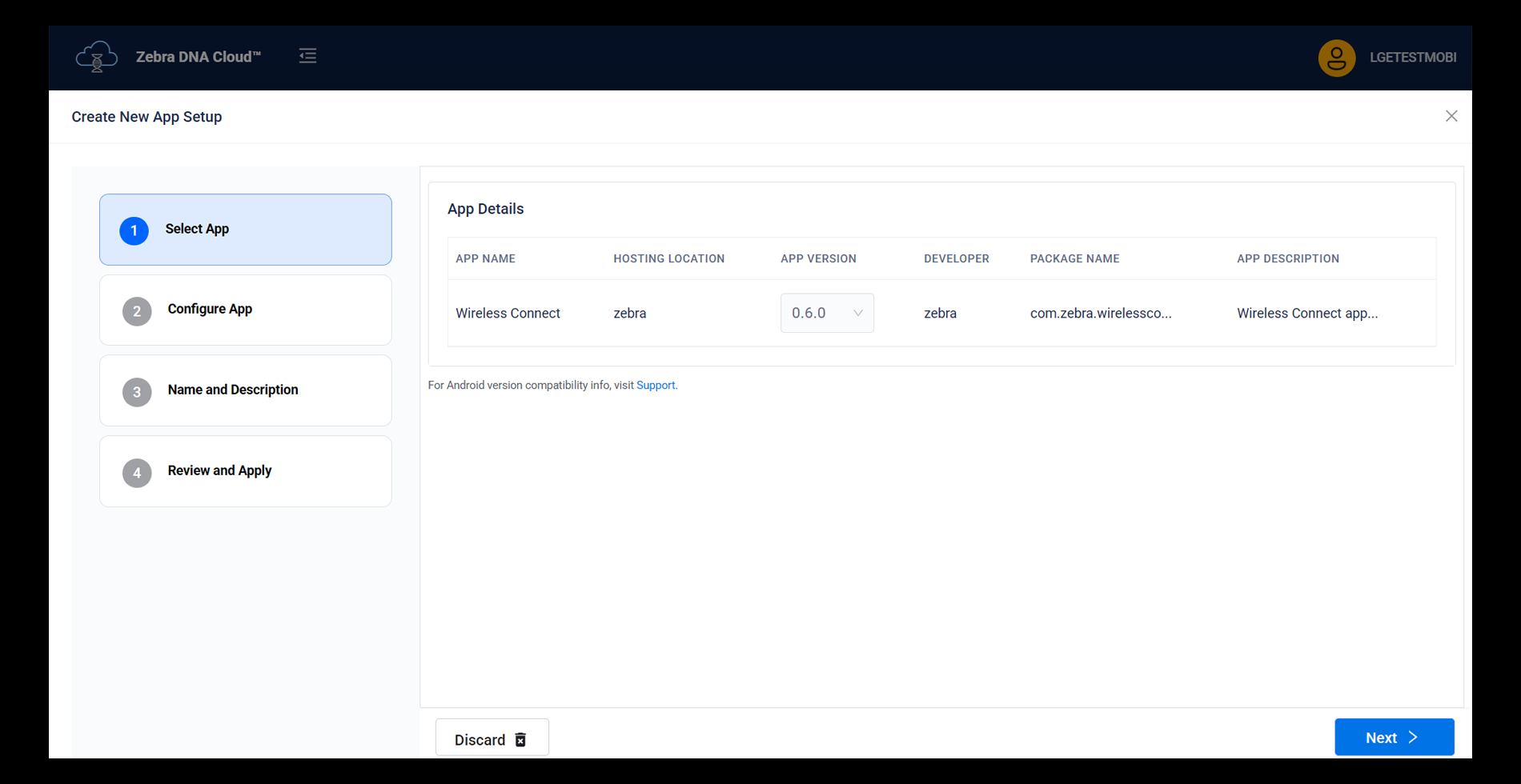 zebra dna cloud application details