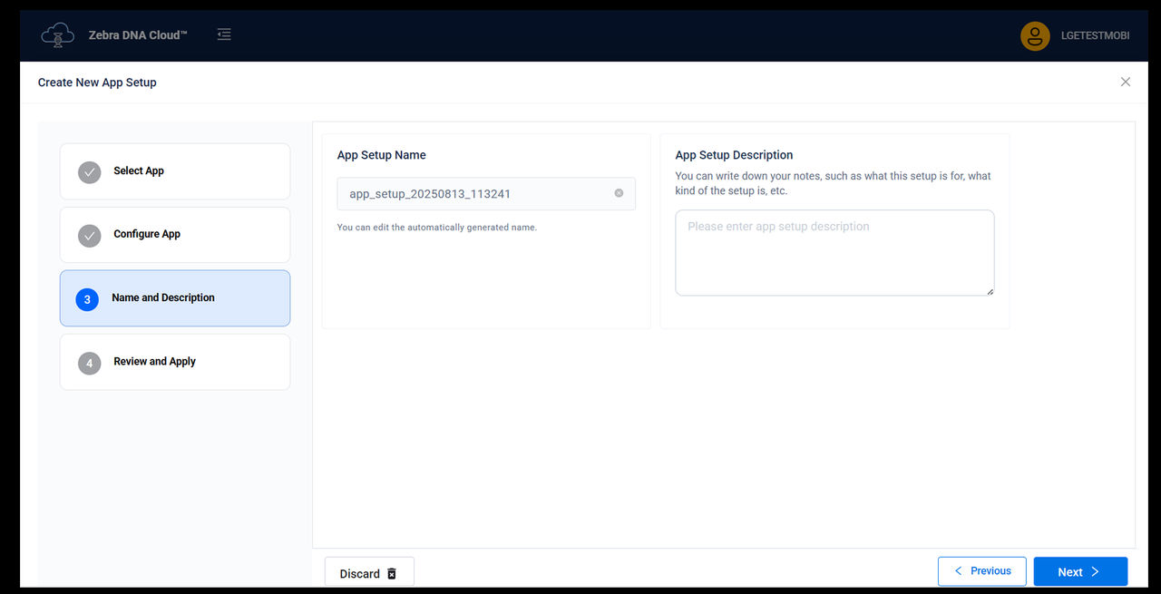 zebra dna cloud installed applications tab