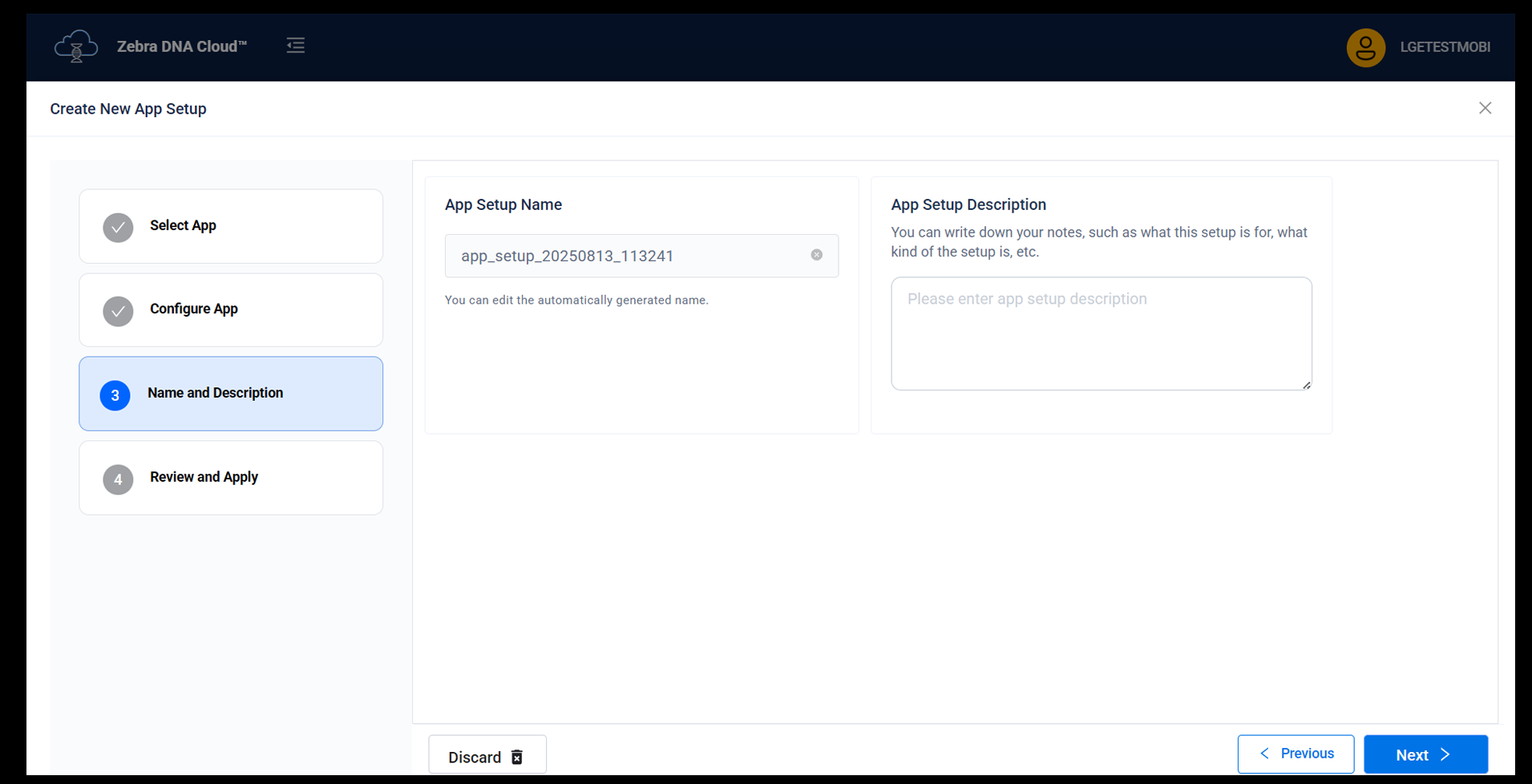 zebra dna cloud installed applications tab