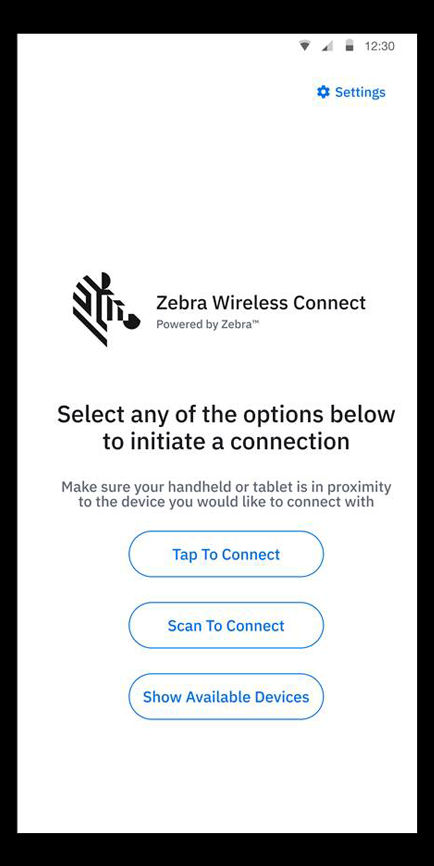 an image of the datawedge profiles screen