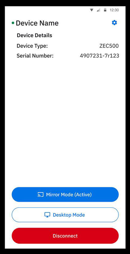 An image of the Wireless Connect Connection Settings.