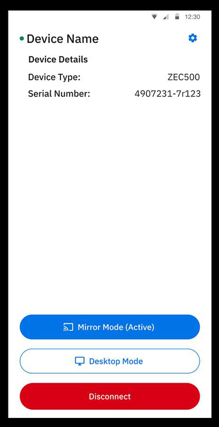 An image of the Wireless Connect Connection Settings.