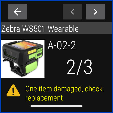 A screen capture of the product screen.