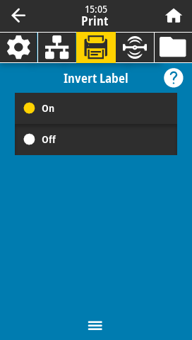 Invert label  parameter in the Print menu