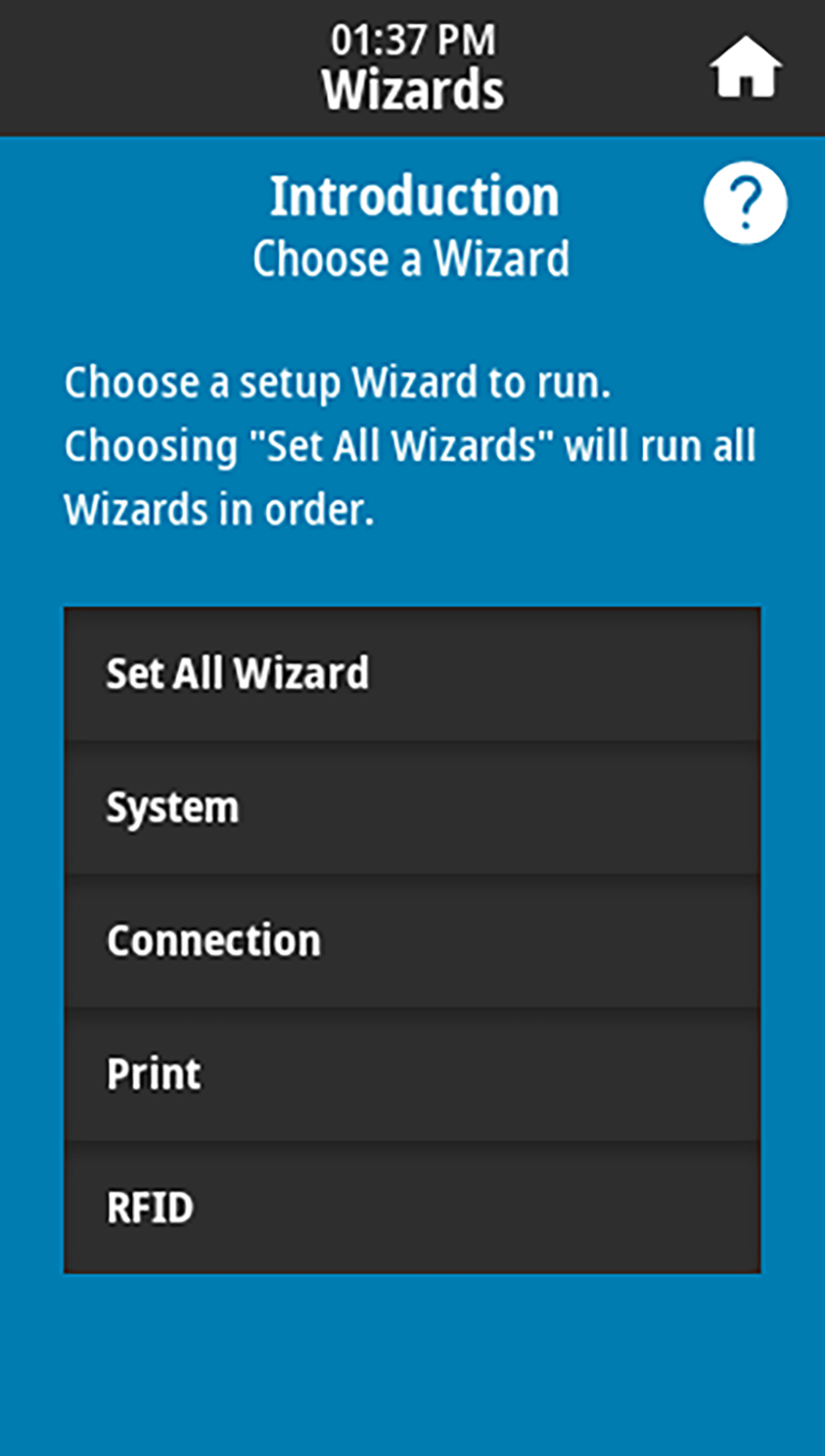 Choose a Wizard