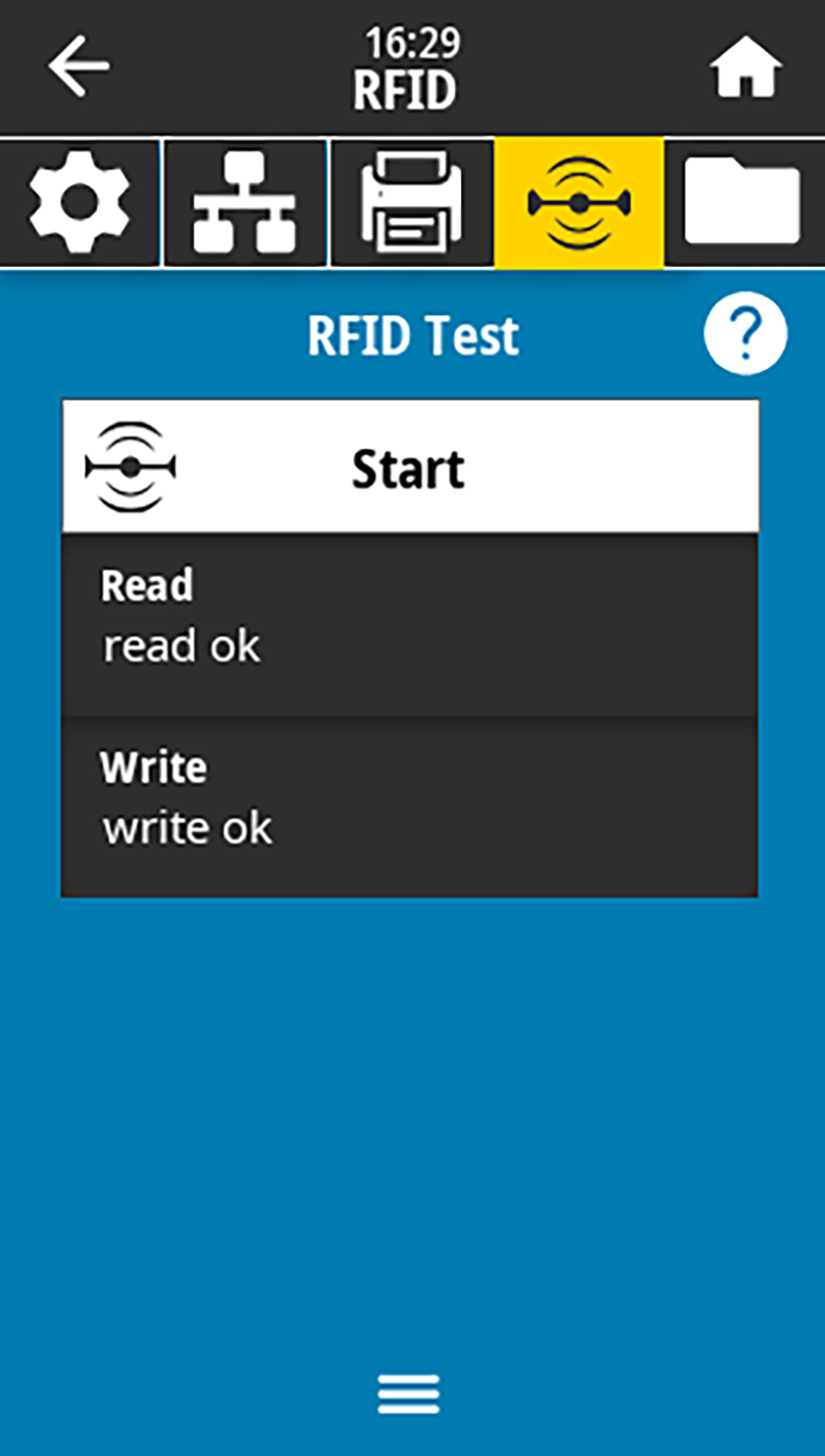RFID Test Results