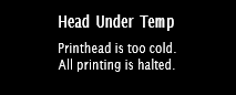 Head Under Temp message.