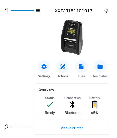 General Information and Side-Drawer Menu Locations