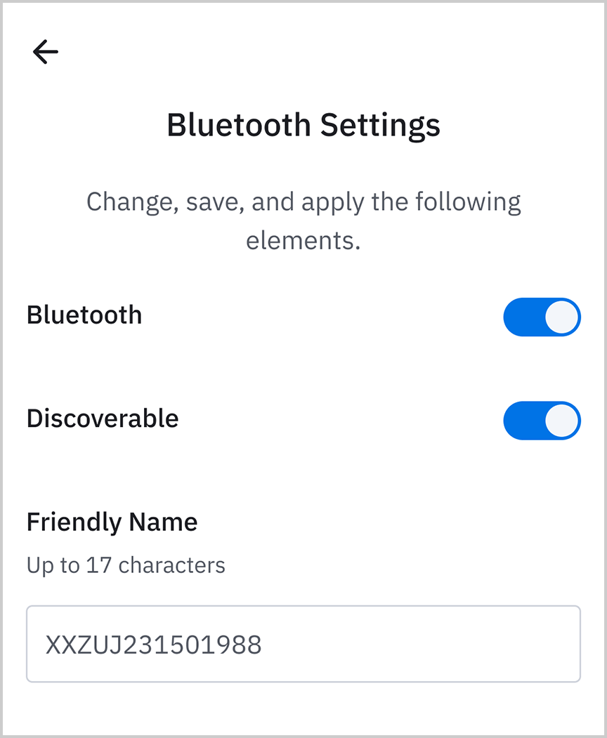 Bluetooth Settings screenshot 1