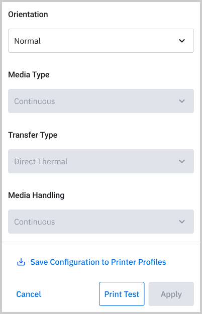 Supply setting menu - cartridge based screen 2
