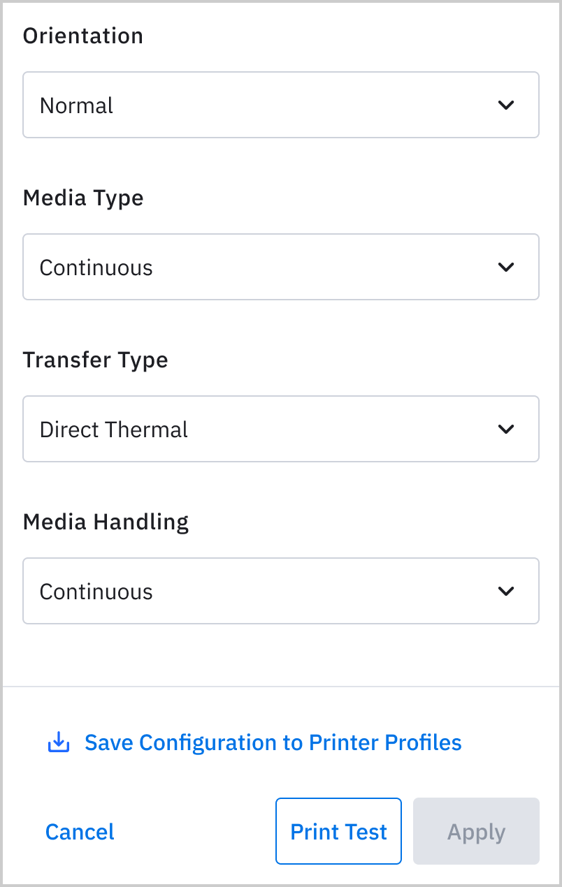 Supply Setting Menu Continued