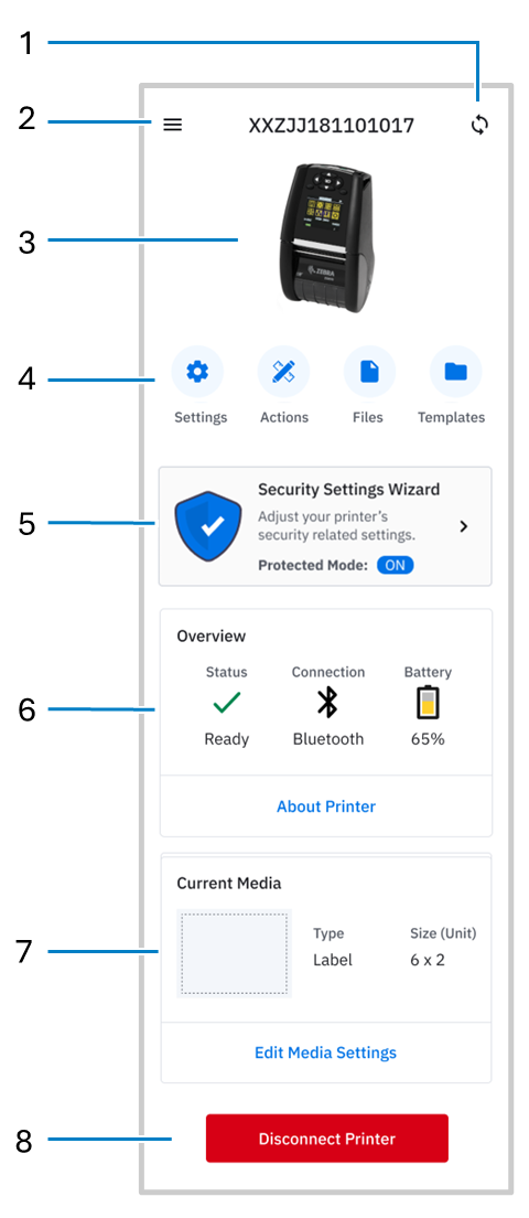 Printer Dashboard Features screenshot