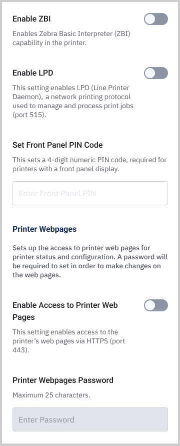 Additional Security Settings screen 2