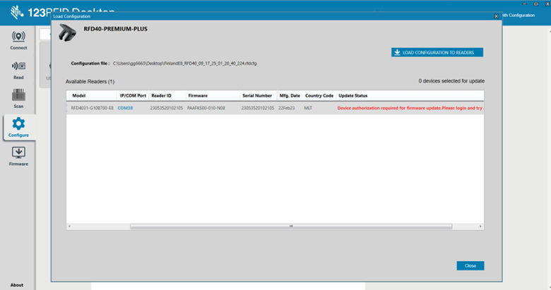 Configure configuration file