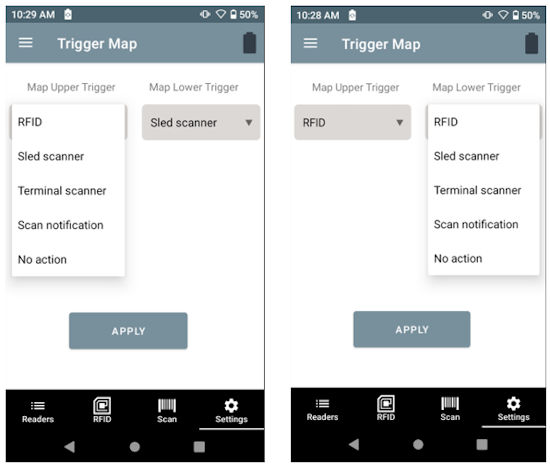 Trigger mapping