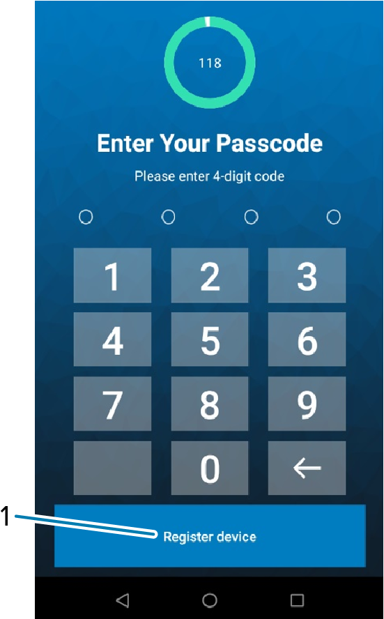 Enter your passcode screen