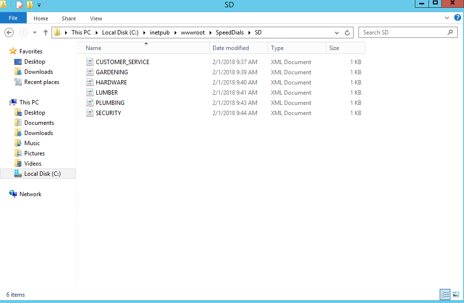Entries in Speed Dital Directory.