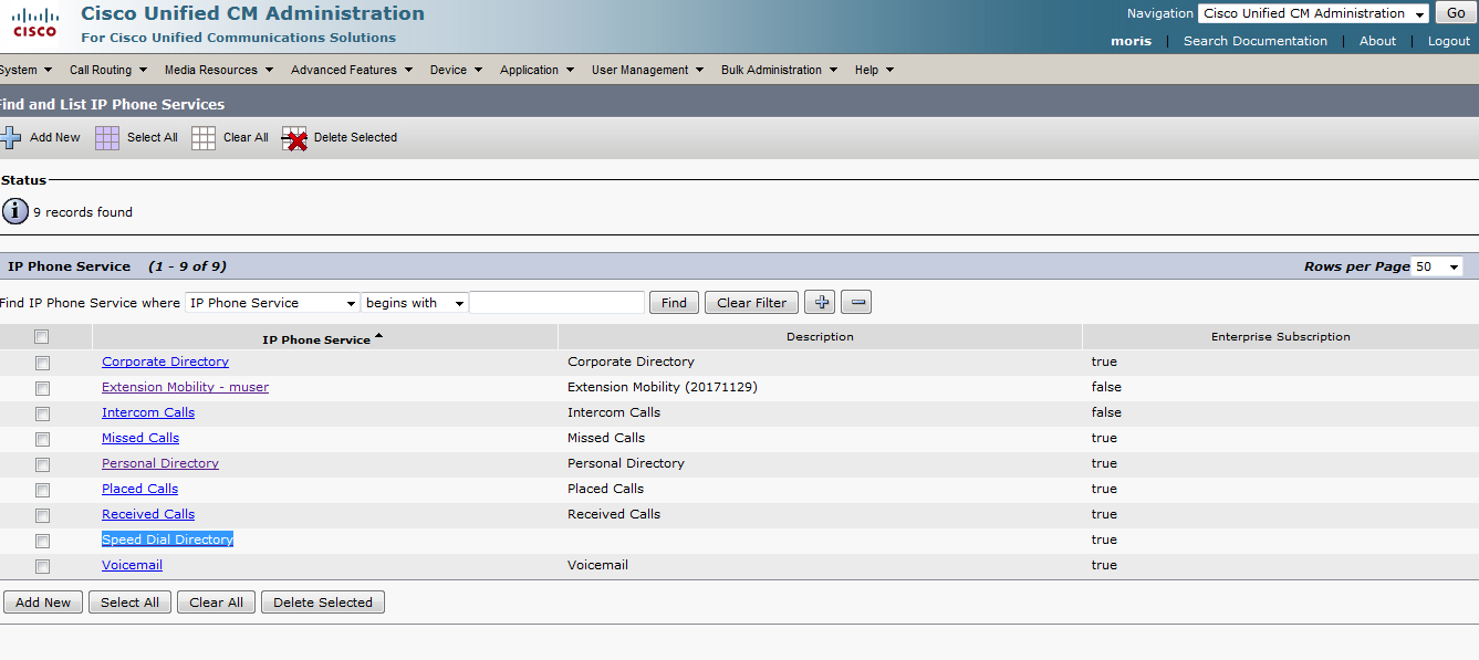 Select Add New to create a directory.