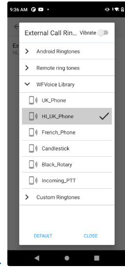 Customize External  Ringtone 