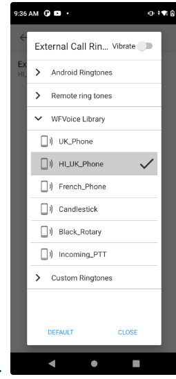 Customize External  Ringtone 