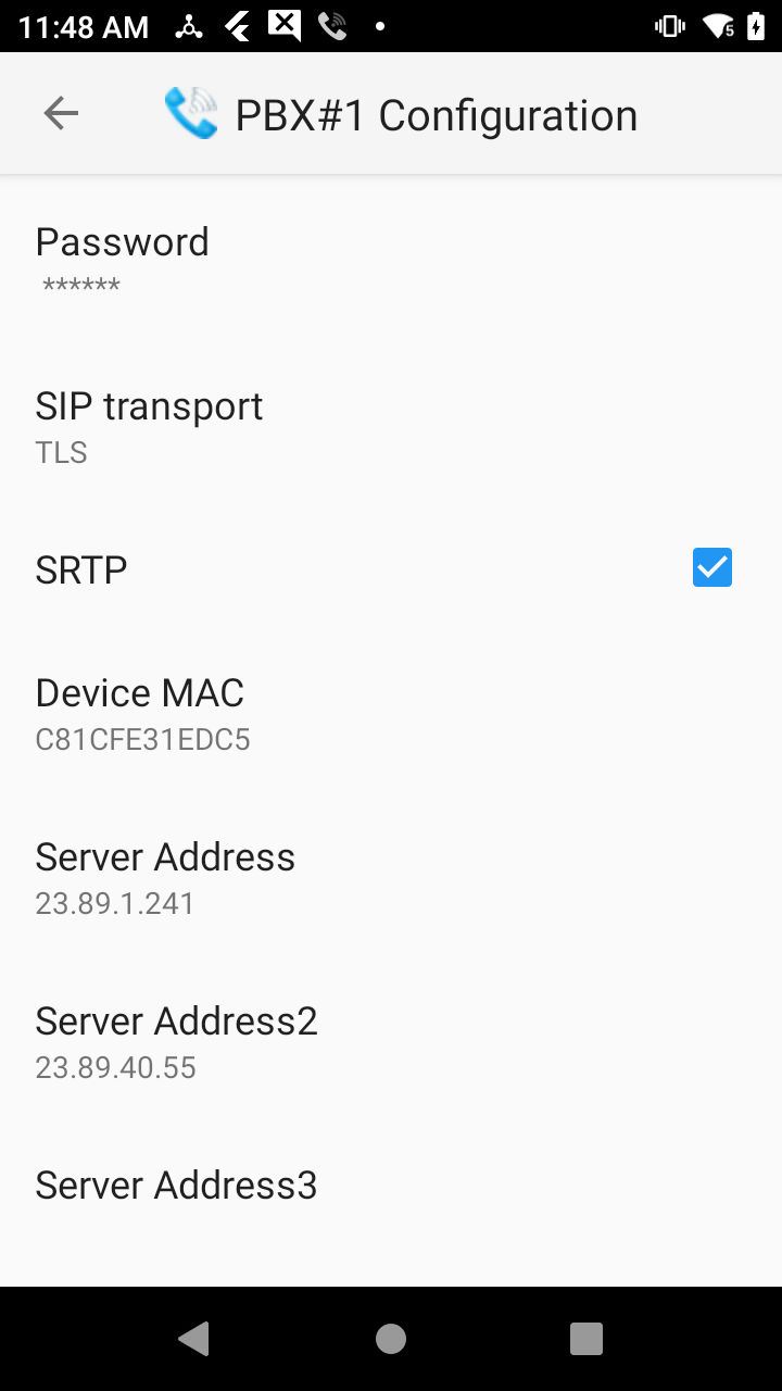 Outbound Proxy Screen