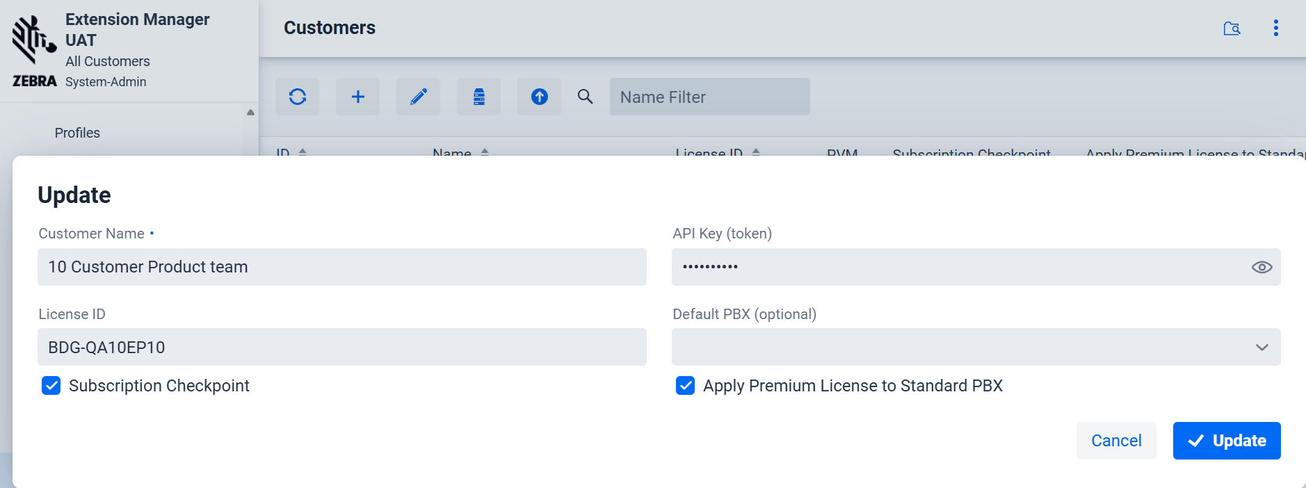 Subscription Checkpoint