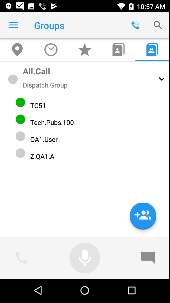 PTT Pro group members when showGroupMemberHeaders is false.