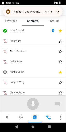 DnD reminder notification.