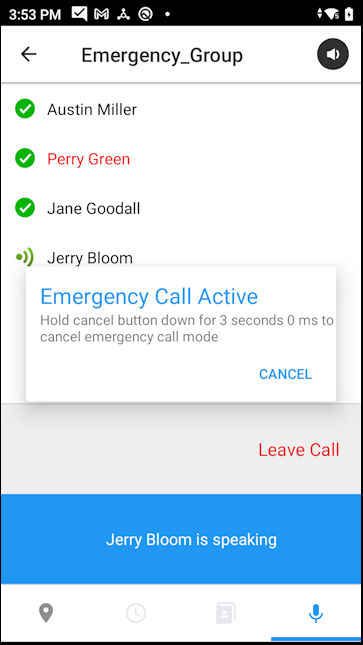 Respond to an emergency call