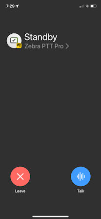 Lock screen in Standby mode.