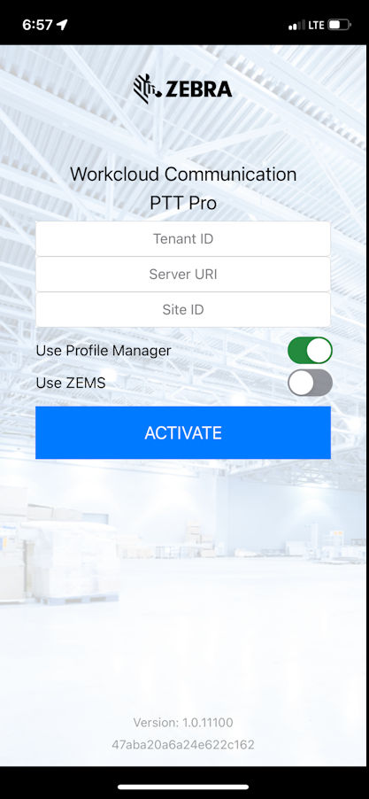 Fields for conntecting to Profile Manager.