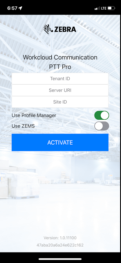 Fields for conntecting to Profile Manager.