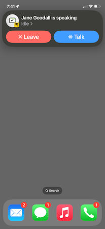 PTT background call when other participant is speaking.