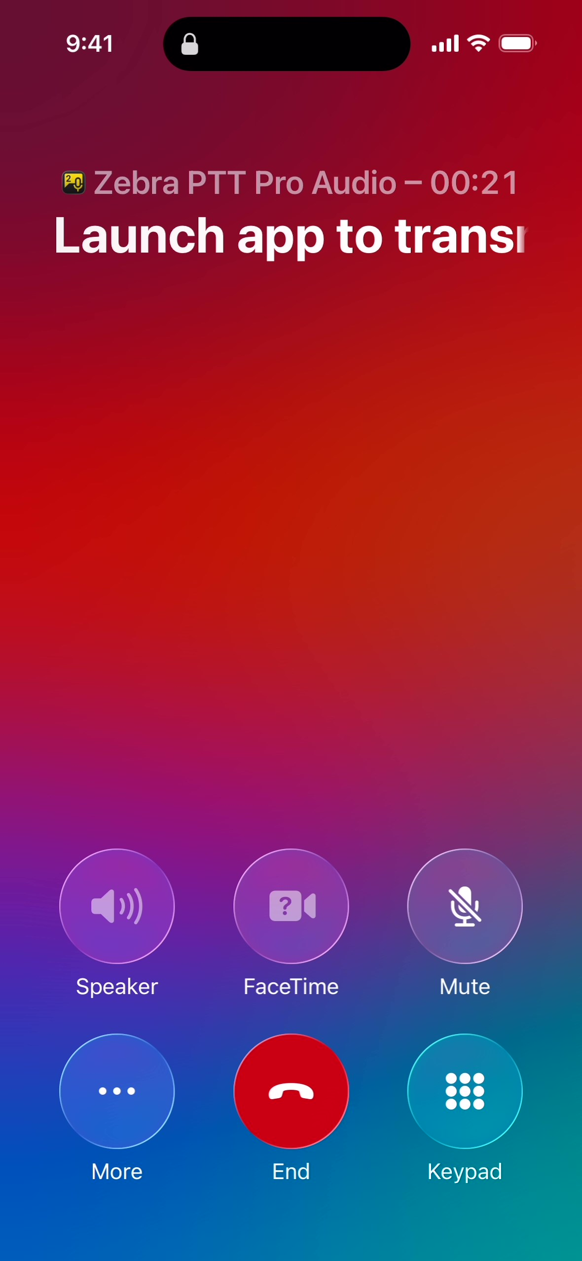 After Accepting the Call on Locked Device
