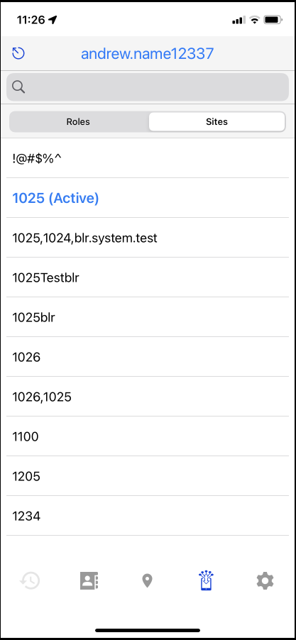 PTT Pro screen for selecting a new Profile Manager role.